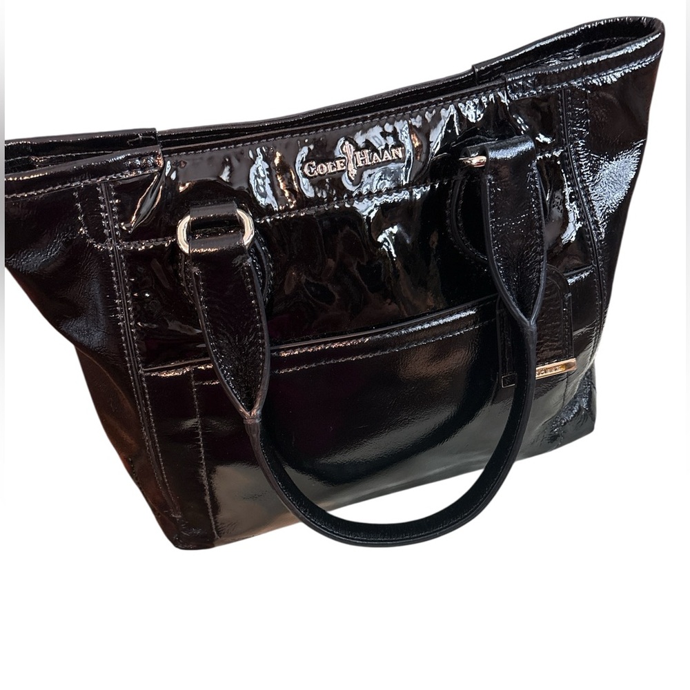 Cole Haan, Black, Patent Leather Tote With Dust Bag, NWT, Never Worn